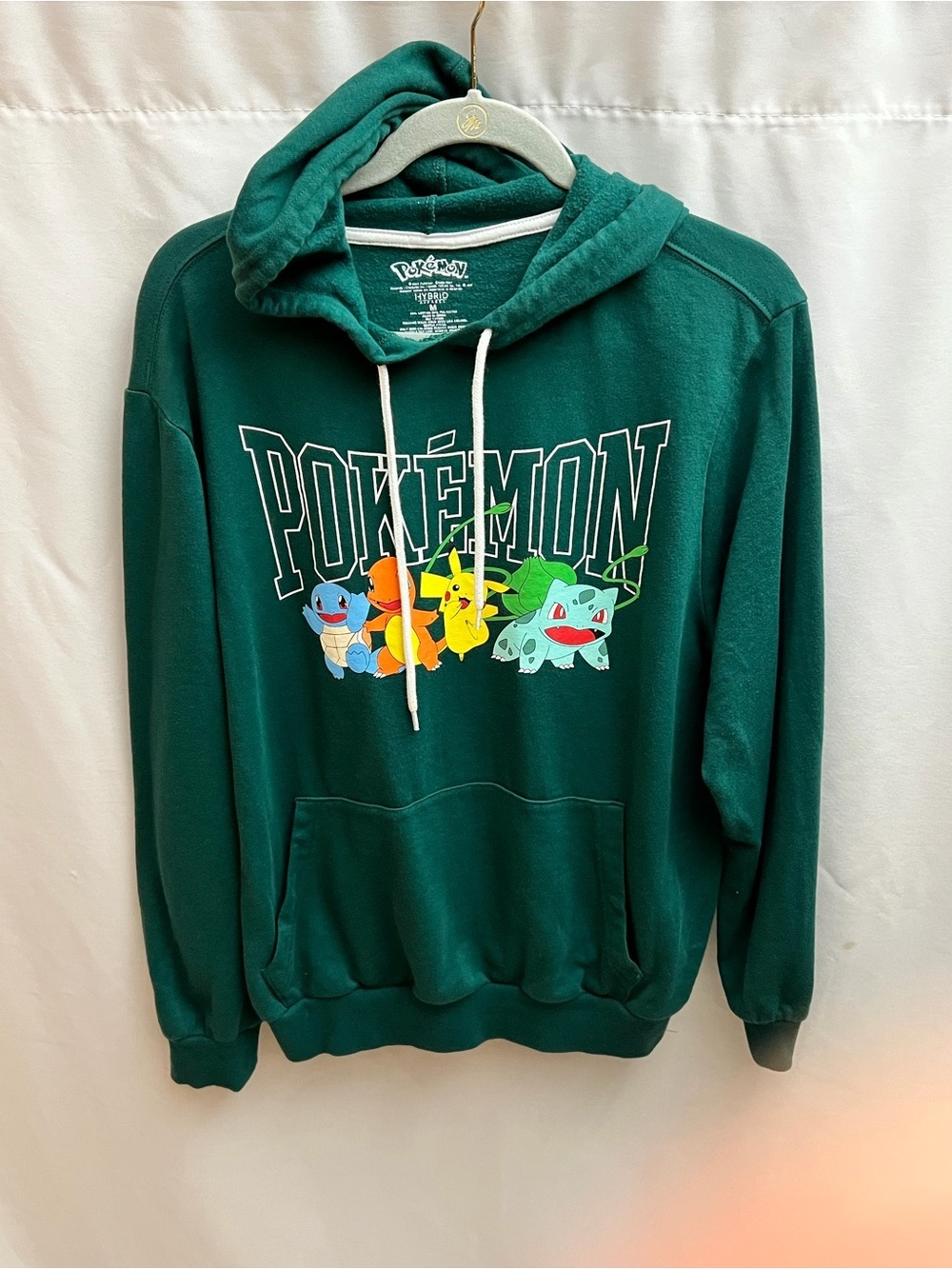 Pokémon Hybrid Apparel Green Pikachu Starter Characters Hoodie Men’s M